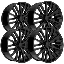 Set Of 4 Replica Fr97 Split-6 Spoke 24x10 6x5.5 31mm Gloss Black Wheels Rims