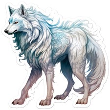 Tribal Wolf - Vinyl Decal Sticker - Car Window Laptop - ebn11976