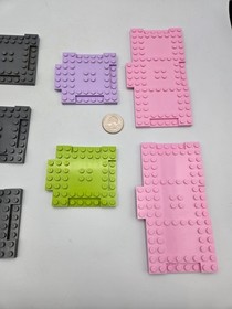 LEGO 15264 18992 Raised Base Plate w/ Cutouts Ledge 8x8x.7 8x16x2/3 Lot x9