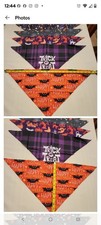 CUTE Dog Pet Halloween Print Neckerchiefs Bandanas Set Of 5 Triangular 24 12"