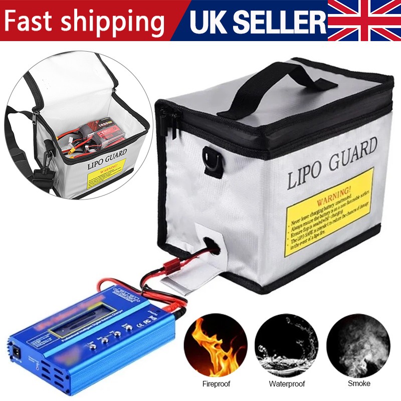UK Lipo Battery Safe Bag Guard Fireproof Explosionproof for Charge & Storage