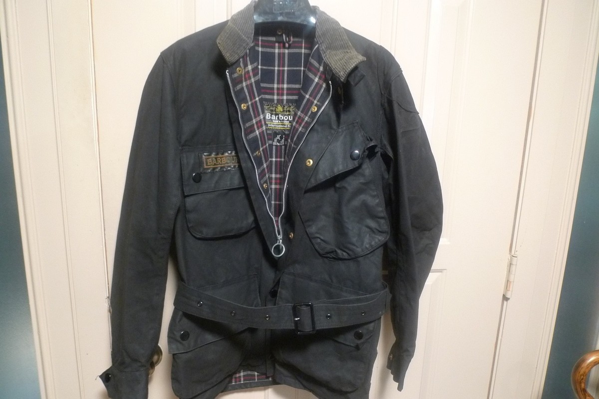 ジャケット・アウター Barbour INTERNATIONAL ORIGINAL 40 BARBOUR- INTERNATIONAL SUIT JACKET- WAX COTTON - MADE @UK 40- ONE