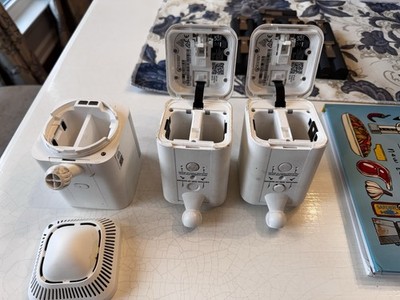 3 - Used Ring Spotlight Camera lot With Lot Of Batteries