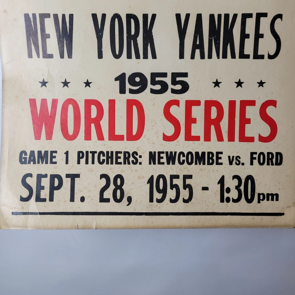 Brooklyn Dodgers Vs New York Yankees 1955 World Series Poster - Image 3 of 4