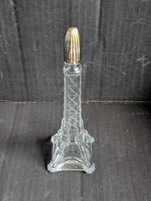 Vintage Novelty Jules Robin 7 Inch Glass Eiffel Tower Cognac Bottle 4cl VGC