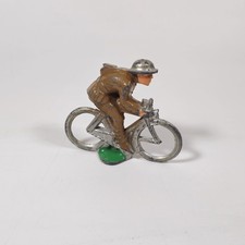 Vintage Barclay Manoil Soldiers Bike Bicycle Courier Messenger Cast Metal Toy