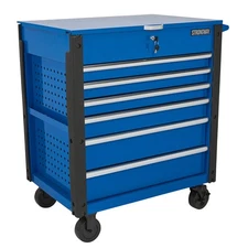 Strongway 34in. Tool Cart with 6 Drawers, 1000-Lb. Capacity, 5in. Casters,