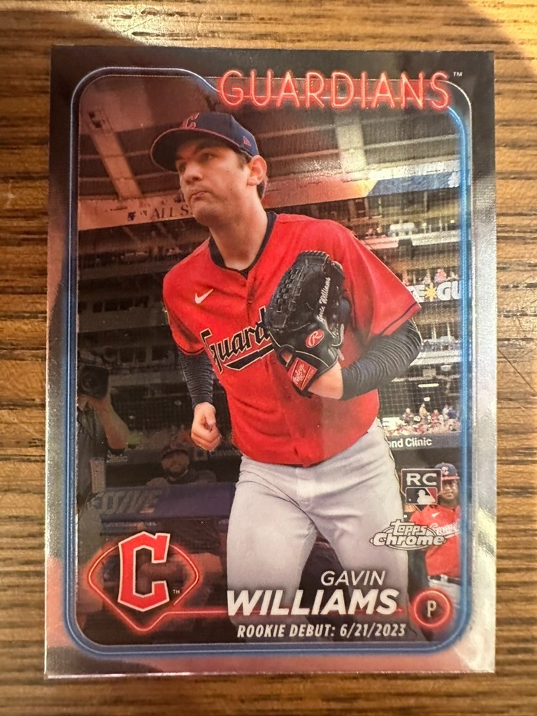 2024 Topps Chrome Update #USC77 Gavin Williams RC - Cleveland Guardians