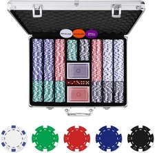 Poker Chip Set - 500PCS Chips with Aluminum Case, 11.5 Gram for... 