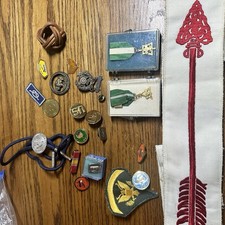 Lot Of BSA Pins And Neckerchief Holder Bolo Items 