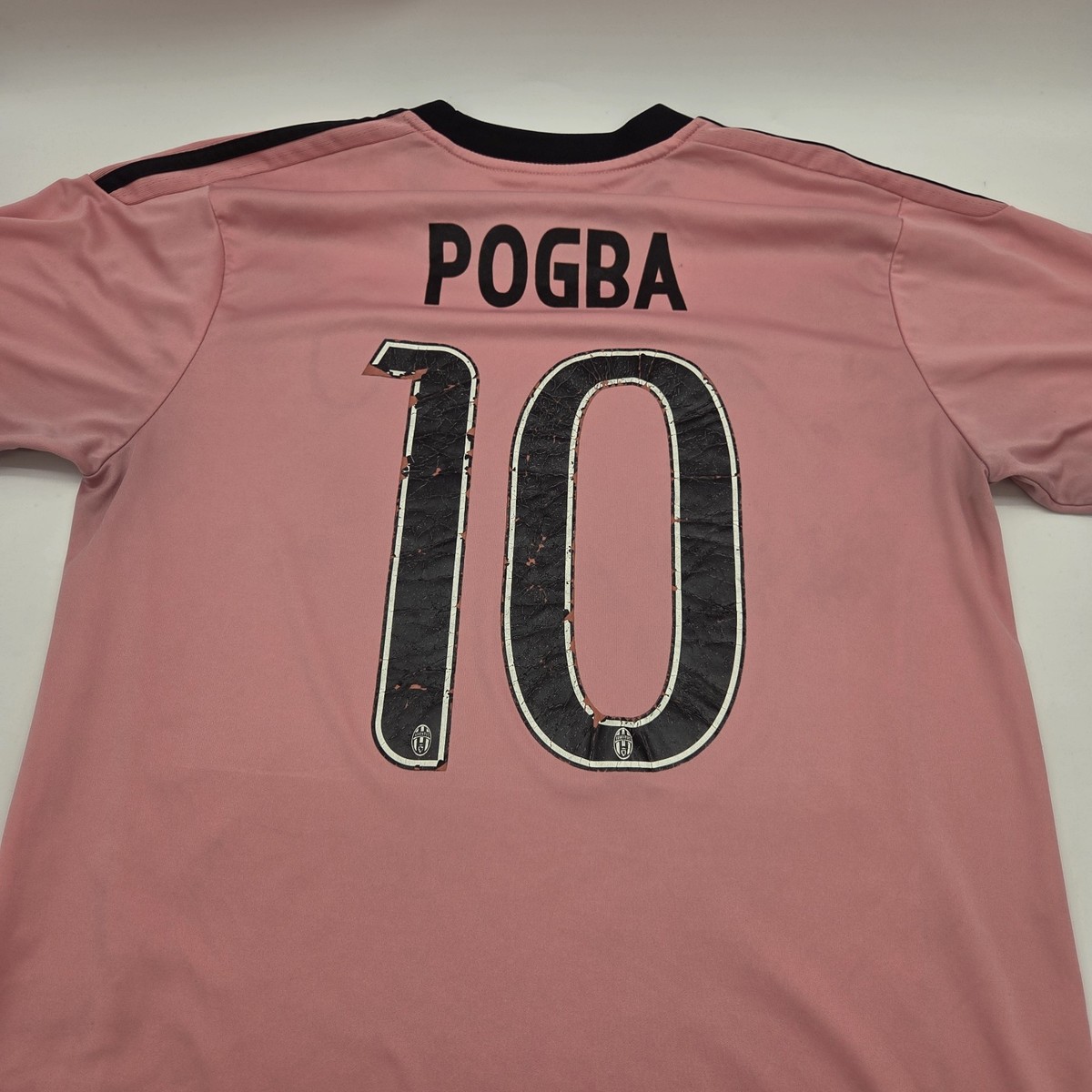 Paul Pogba Juventus #10 Pink Away Jersey 2015-2016 Adidas UCL