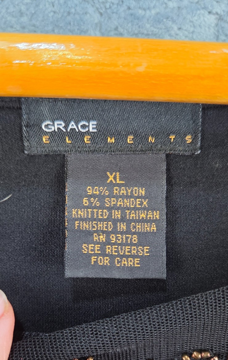 Grace Elements Black Long Sleeve Pullover Bling S… - image 3