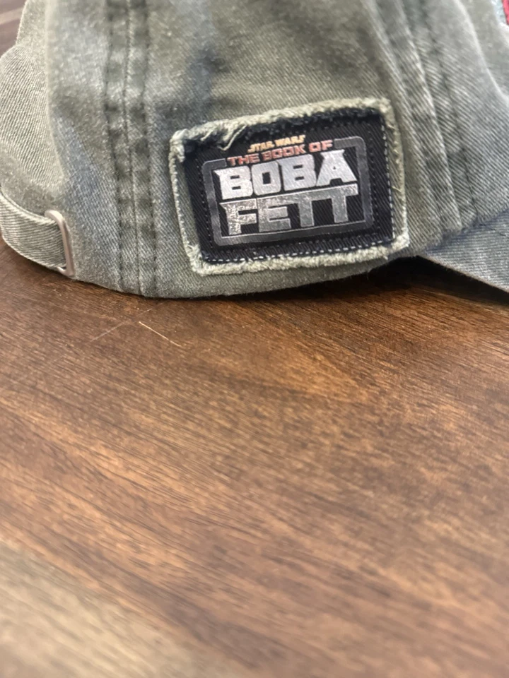 Boné de beisebol Star Wars Boba Fett parques da Disney forrado verde malha alça traseira - Imagem 2 de 4