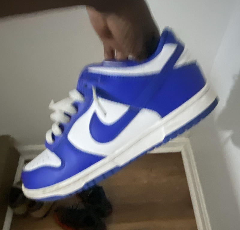 Nike Blue/White Colorblock High Top Lace-Up Unisex Kids Sneaker Sz 5