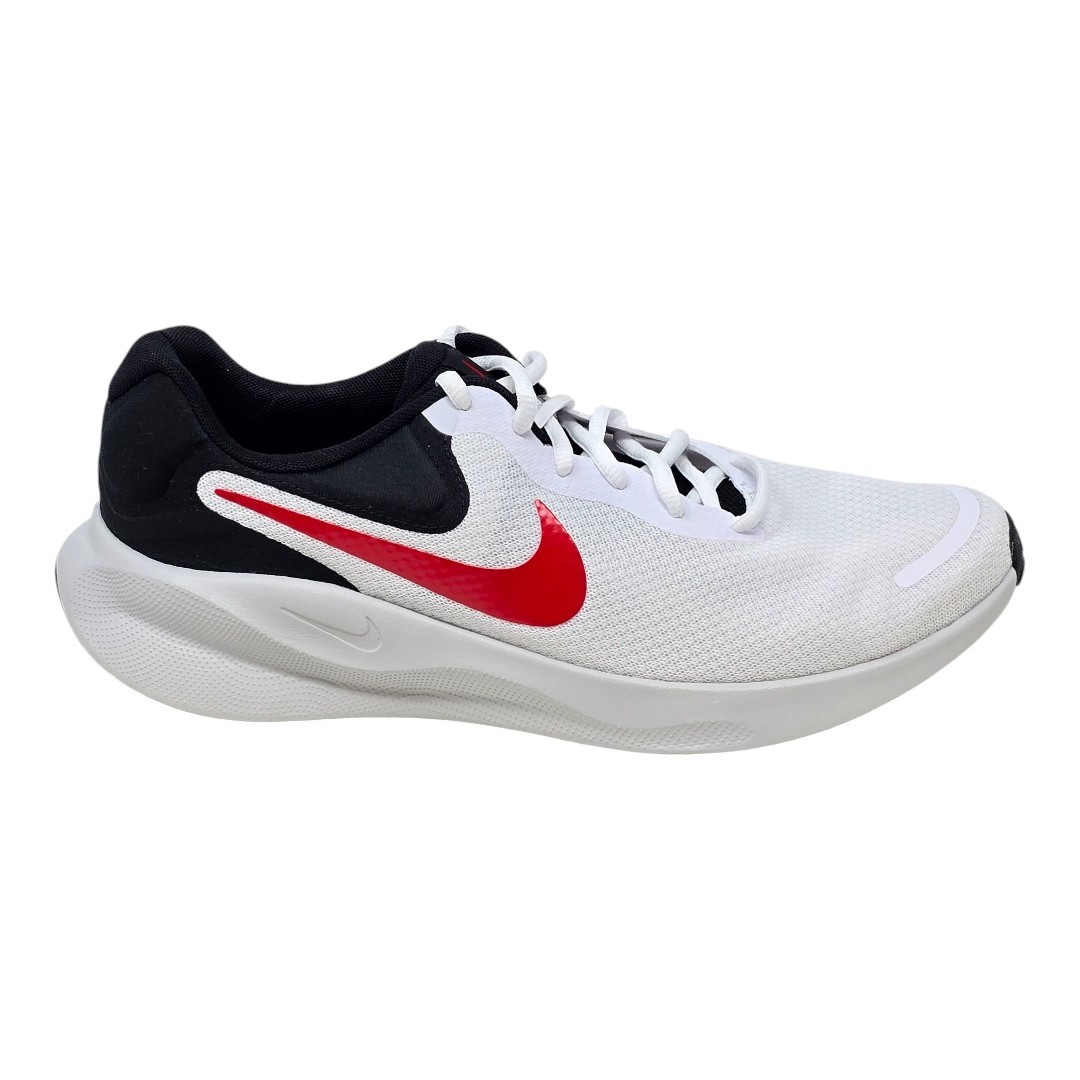 Nike Revolution 7 Running Shoes FB2207-102 Mens 11 White Fire Red