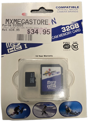 Maxflash Action Micro SD Memory Card Compatible W/All Major Camera Brands -32GB