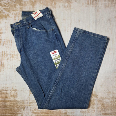 Wrangler Five Star Premium Jeans Mens 32x30 Blue Regular Fit Flex Denim Pants