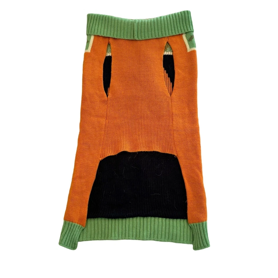 SimplyDog Pumpkin Jack-O'-Lantern Dog Sweater Costume XXL - Image 2 of 4