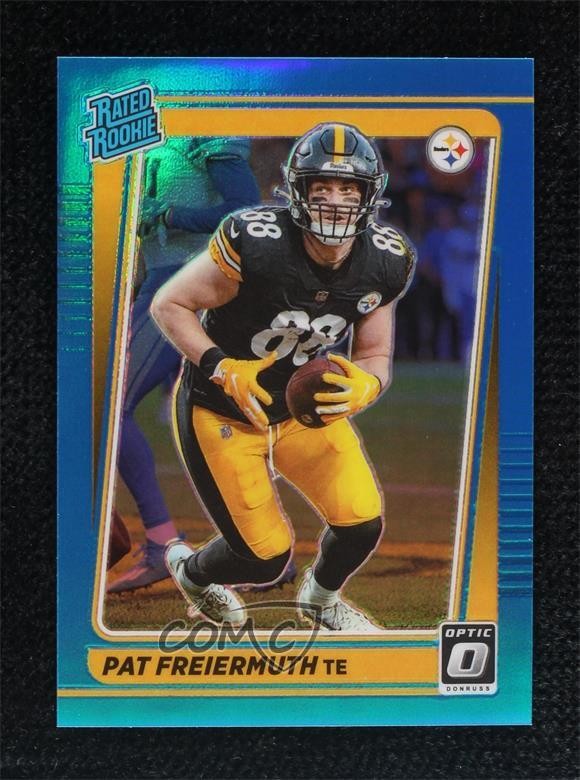 2021 Panini Donruss Optic Rated Rookie Aqua Prizm /299 Pat Freiermuth #232 0a6