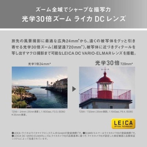 Panasonic LUMIX DC-TZ99-K W Compact Digital Camera 30x Optical White from japan - Bild 7 von 11