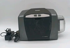 Fargo DTC1000 ID Card Thermal Transfer Color Printer X001800 w/Adaptor *READ*
