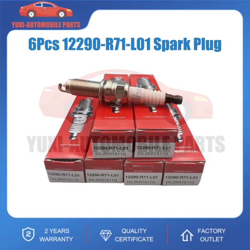 6Pcs Genuine OEM 12290-R71-L01 Iridium Spark Plug For Honda Accord V6 Odyssey