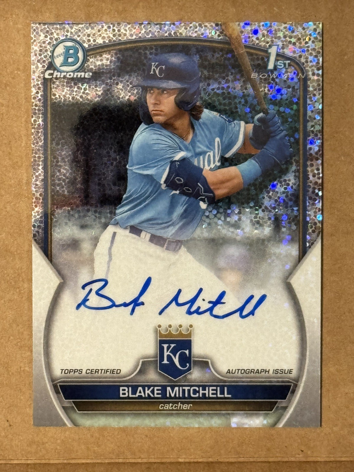 Blake Mitchell 2023 Bowman Draft Chrome Sparkle Refractor Auto /71 Royals 1st 💎