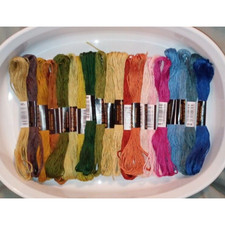 20 Skeins Of Embroidery Thread in 20 Colors