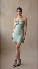 TOPSHOP SHORT GREEN TIE AROUND THE NECK DRESS SIZE 10 BNWT (67)