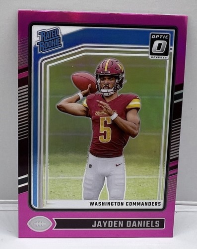 Jayden Daniels 2024 Donruss Optic Rated Rookie Pink Prizm No. 248 Commanders