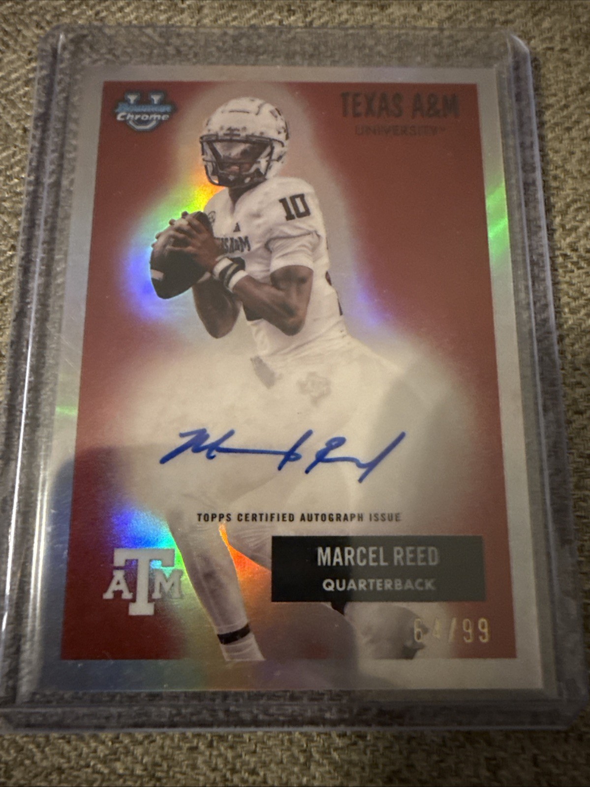 2025 Bowman Chrome U Football MARCEL REED 1955 Auto Variation /99 #55AV-MR