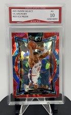 2025 Panini Select OG Anunoby New York Knicks Red Ice Prizm Card #11 Gem Mint 10