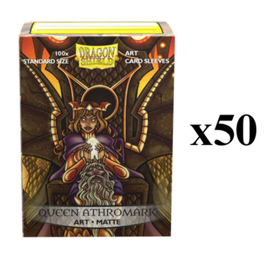 Dragon Shield: 100ct Standard Size Queen Athromark Matte Art Sleeves - CASE (50c