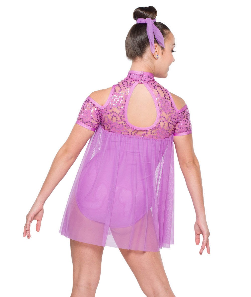 Dance Costume Large Child Purple  AWCT V2354 Lyri… - image 2
