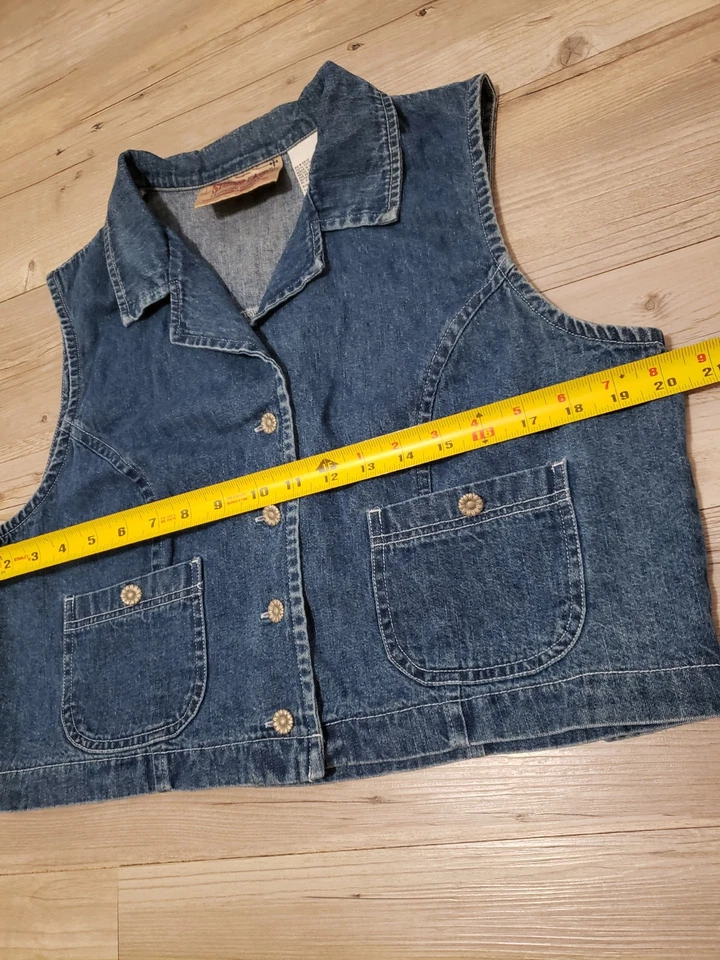 Chaleco vaquero para mujer Studio Ease talla Petite 12 de colección Foto 3 de 4