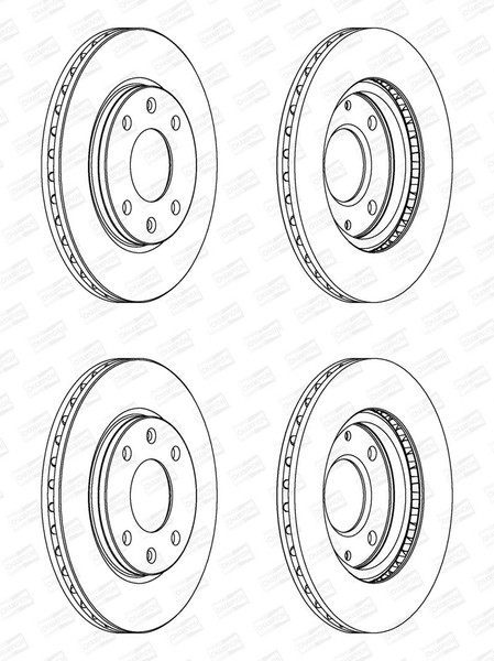 2X Champion Bremsscheiben 247Mm BelÜFtet Vorne Passend FüR CitroËN AX Saxo-image