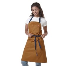 Cotton Chef Apron for Women with Pockets 4106GB - 100 Cotton Chef 1 Pack Brown
