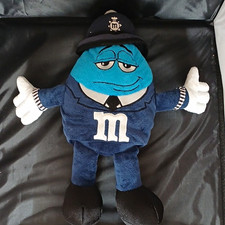 M&M&rsquo;s Blue M&M Character Plush Soft Toy Police Officer Uniform with Hat