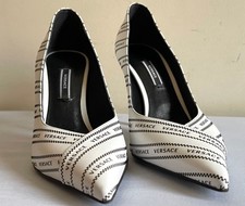Versace White Leather Pumps Women Heel Size 36/37.5 Different Size