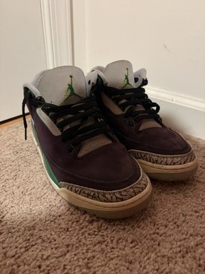 Jordan Air Jordan 3 Pine Green Low Top Basketball Retro Sneaker Black Green Gray