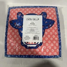 Pioneer Woman Quilted Trivets (Set of 4)-Sealed New