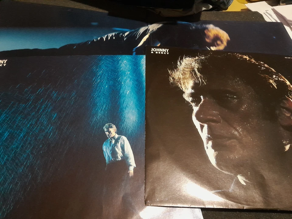 JOHNNY HALLYDAY autographe vinyle BERCY 87 & MICHEL BERGER single signé live - Image 4 of 4