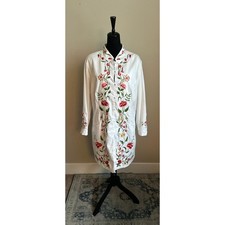 VICTOR COSTA OCCASION Vintage Embroidered Floral Stand Collar Jacket Size 1X