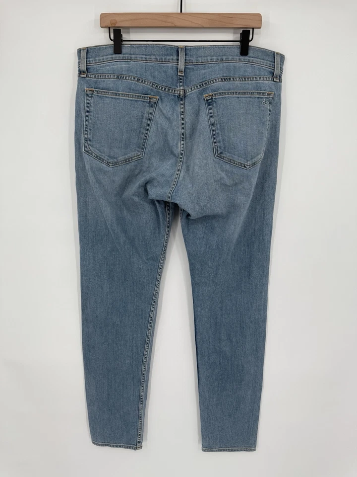 Rag & Bone Jeans Fit 1 Skinny Leg 5 Pocket Blue Denim Mens Size 36x33 - Image 2 of 4