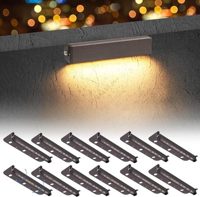12-Packs 3W LED Hardscape Paver Lights 7 Inch 12V AC DC Outdoor Step Landscape