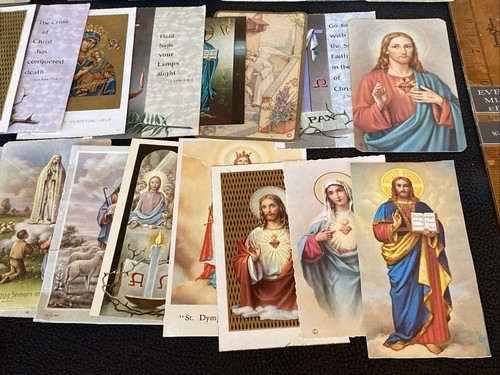 VTG LOT Holy Prayer Mass Card Jesus Mary Saints Child Infant Of Prague Catholic - Picture 8 of 24
