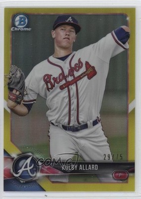 2018 Bowman Chrome Prospects Canary Yellow Refractor 29/75 Kolby Allard 0rj7