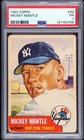 MICKEY MANTLE 1953 TOPPS PSA 1 ! *FRESHLY GRADED ! *DEAD CENTERED ! STAINLESS BK