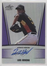 2011 Leaf Metal Draft Purple Prismatic 14/25 Luis Heredia #AU-LH1 Auto 2a9
