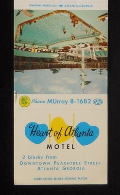 1960s Heart of Atlanta Motel Two Swimming Pools TALL Dive Barber Shop Atlanta GA
